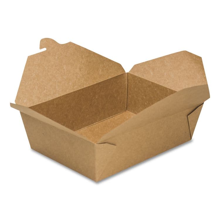 GEN Reclosable Kraft Take-Out Box, 76 oz, 8.58 x 6.28 x 2.4, Brown, Paper, 200/Carton (GENPAPERBOX3) thumbnail 3