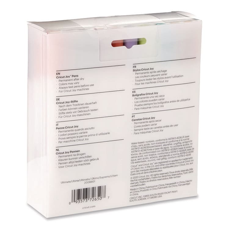 PROVO CRAFT & NOVELTY, . Joy Porous Point Pen, Stick, Fine 0.4 mm, Assorted Ink Colors, White Barrel, 30/Set (CCU2008801) thumbnail 3