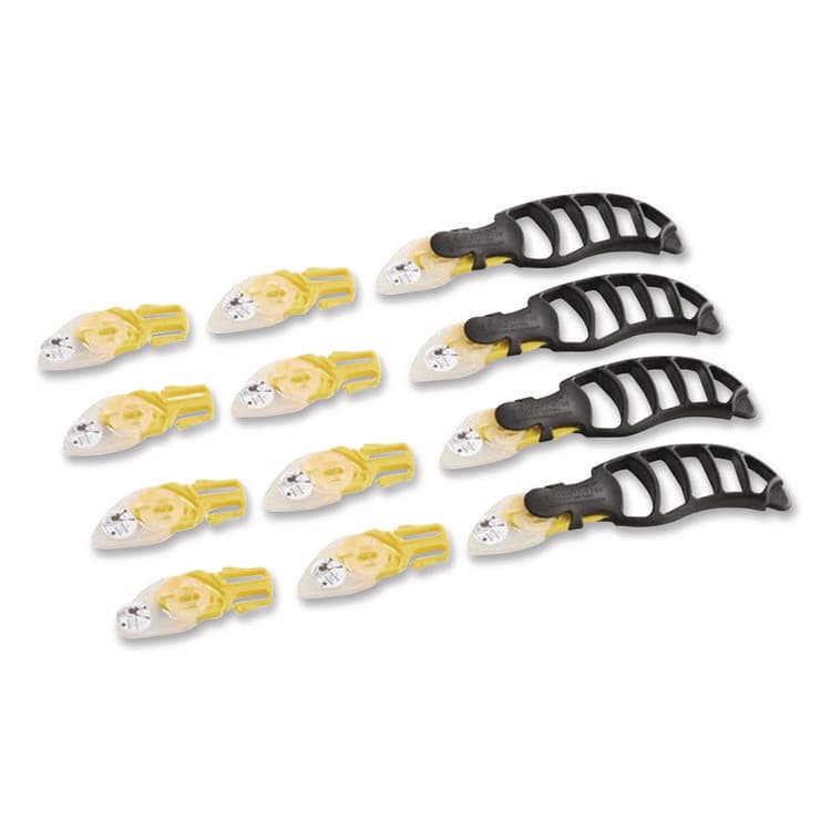 SPELLBOUND DEVELOPMENT X-traSafe Cartridge Knife Kit, Four Assembled Knives, 8 Replacement Blade Cartridges, Yellow (CEWCSI10) thumbnail 4