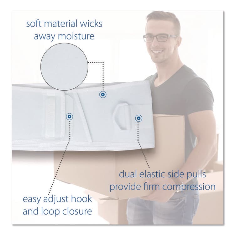 CORE PRODUCTS INTERNATIONAL, CorFit System Lumbosacral Spinal Back Support, X-Large, 40" to 52" Waist, White (COELSB7000XL) thumbnail 4