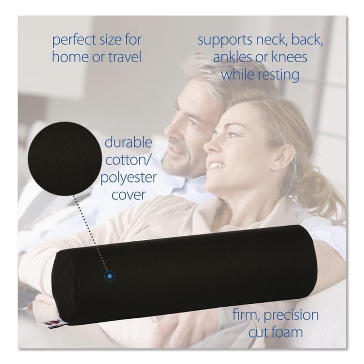CORE PRODUCTS INTERNATIONAL, Foam Roll Positioning Pillow, Standard, 13.5 x 3.75, Black (COEROL314) thumbnail 4