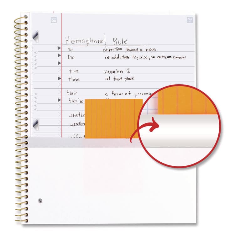 MEAD PRODUCTS Brushy Moves Pastel Waves Design Notebook w/ Study App, 1-Subject, Wide/Legal Rule, Assorted Cover Color, (80)11 x 8.5 Sheets (MEA930060F) thumbnail 3