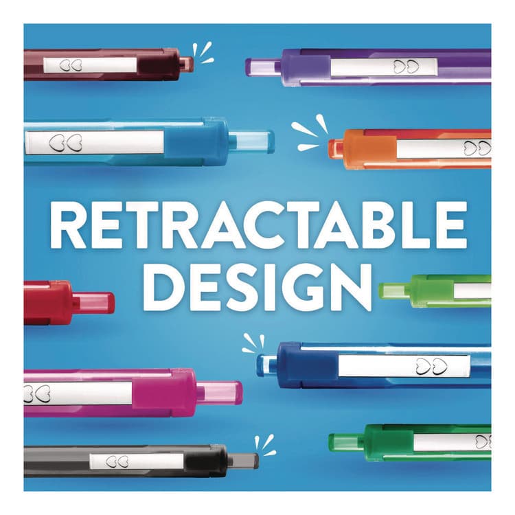 SANFORD InkJoy 300 RT Ballpoint Pen, Retractable, Medium 1 mm, Assorted Ink and Barrel Colors, 24/Set (PAP1951398) thumbnail 4