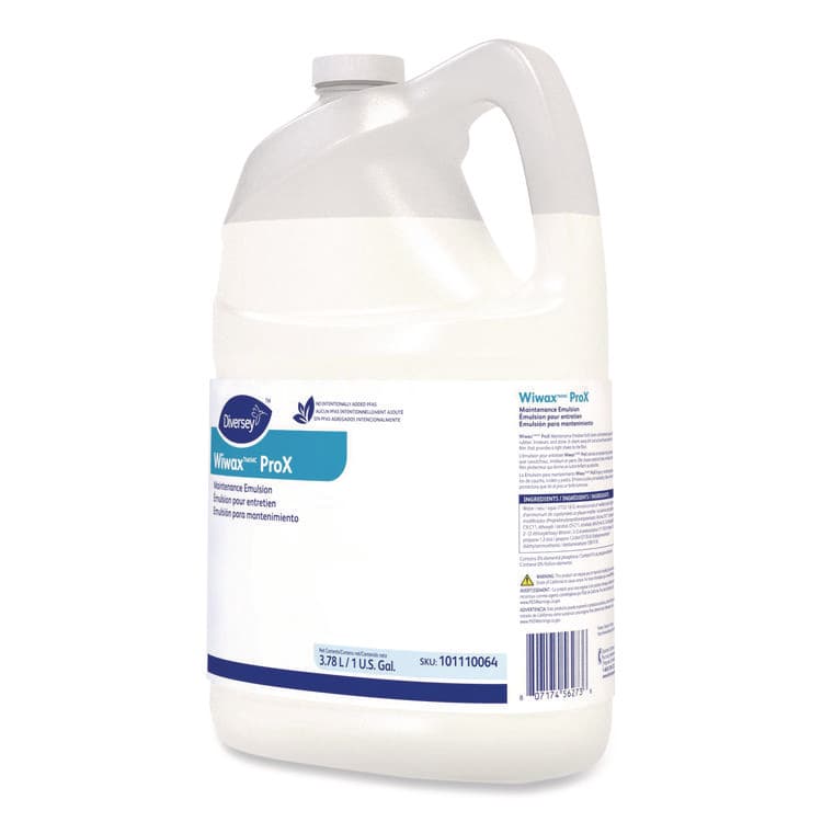 DIVERSEY Wiwax ProX Maintenance Emulsion, 1 gal Bottle, 4/Carton (DVO101110064) thumbnail 4