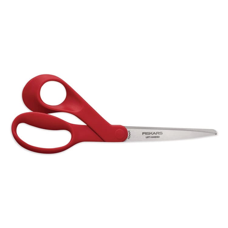 FISKARS MANUFACTURING CORP Premier Left Handed Scissors, 9.75" Long, 8" Cut Length, Offset Red Handle (FSK1069756)