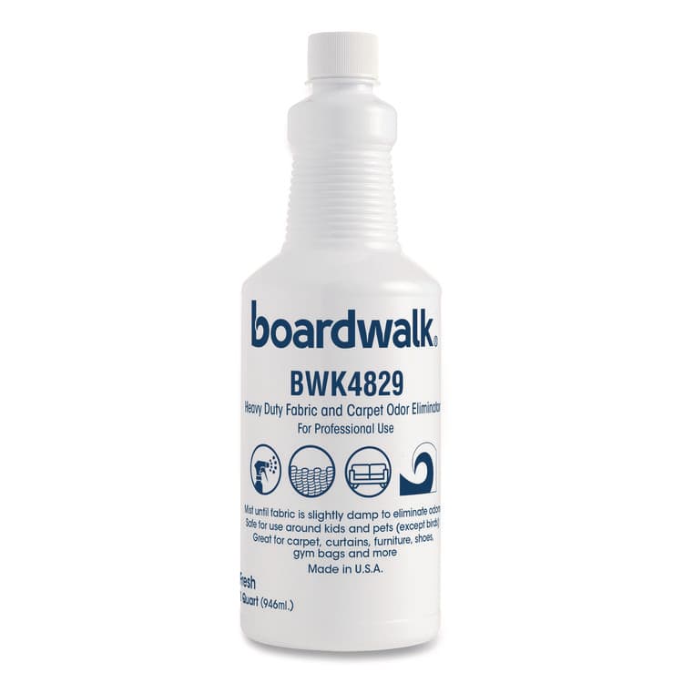 BOARDWALK Fabric and Carpet Deodorizer, Fresh Scent, 32 oz Bottle, 6/Carton (BWK4829)