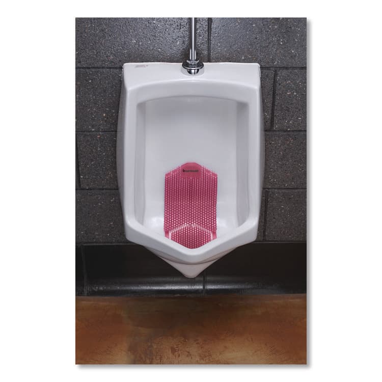 BOARDWALK Vertical Urinal Screen, Spiced Apple Scent, Red, 5.22 oz, 6/Carton (BWKVERUSRD) thumbnail 3