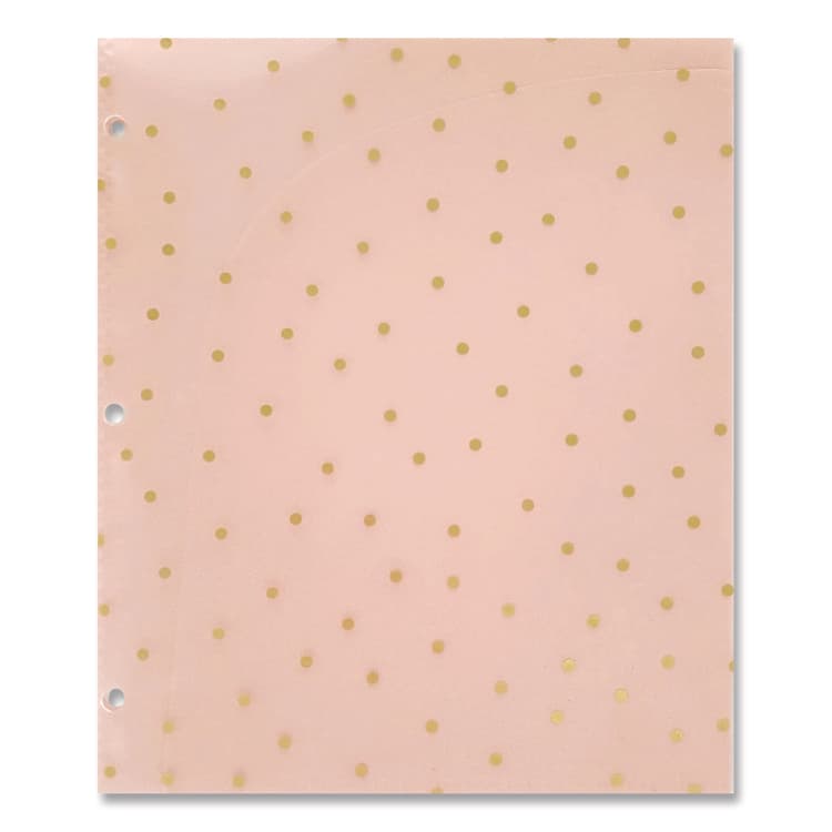 CAROLINA PAD, LLC Panache Glossy 3-Hole Punched 6-Pocket Folder, Accommodates 11 x 8.5 Sheets, Randomly Assorted Warm Colors (CPP93001) thumbnail 3