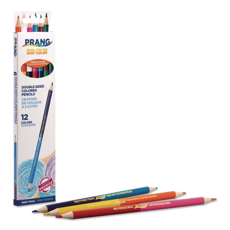 DIXON TICONDEROGA CO. Duo-Color Colored Pencil Sets, 3 mm, 2B (#2), Assorted Lead, Assorted Barrel, 6/Pack (DIX22106X0002) thumbnail 4