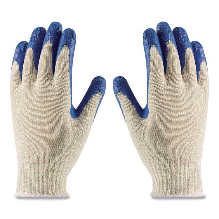 PROTECTIVE INDUSTRIAL PRODUCTS Seamless Knit Cotton/Polyester Gloves, EN388: 2011, Large, Natural/Blue, 12 Pairs (PID39C122L) thumbnail 4