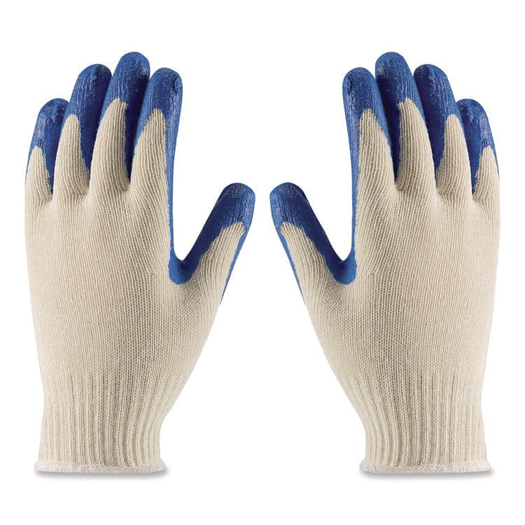 PROTECTIVE INDUSTRIAL PRODUCTS Seamless Knit Cotton/Polyester Gloves, EN388: 2011, Small, Natural/Blue, 12 Pairs (PID39C122S) thumbnail 4
