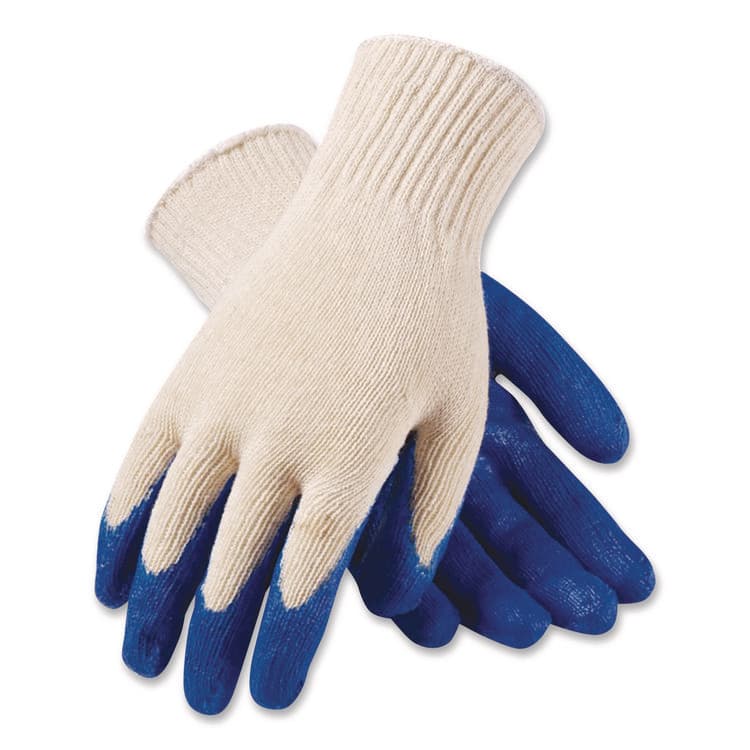 PROTECTIVE INDUSTRIAL PRODUCTS Seamless Knit Cotton/Polyester Gloves, EN388: 2011, X-Large, Natural/Blue, 12 Pairs (PID39C122XL) thumbnail 3