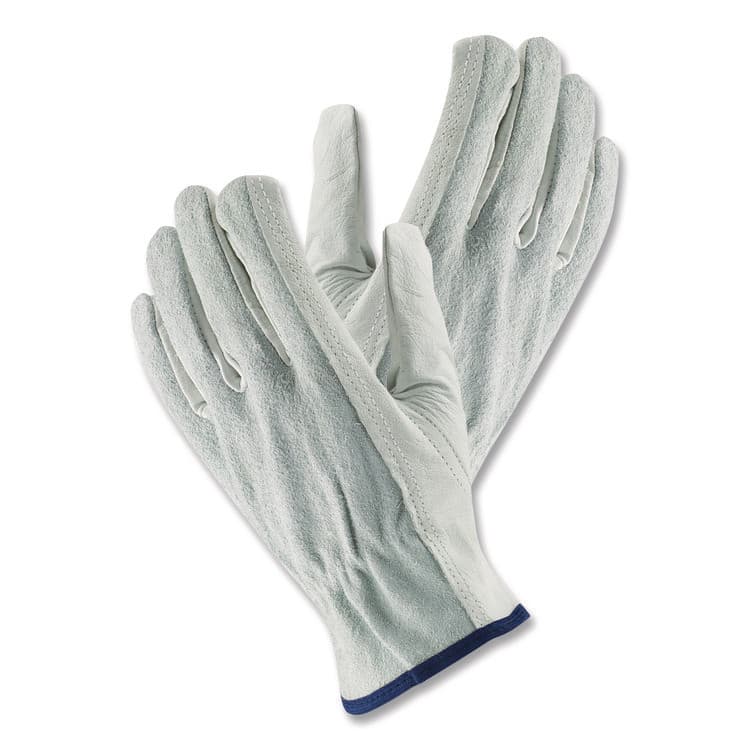 PROTECTIVE INDUSTRIAL PRODUCTS Top-Grain Leather Drivers Gloves with Shoulder-Split Cowhide Leather Back, Gunn Cut, Keystone Thumb, Small, Gray, Pair (PID68161SBS) thumbnail 4