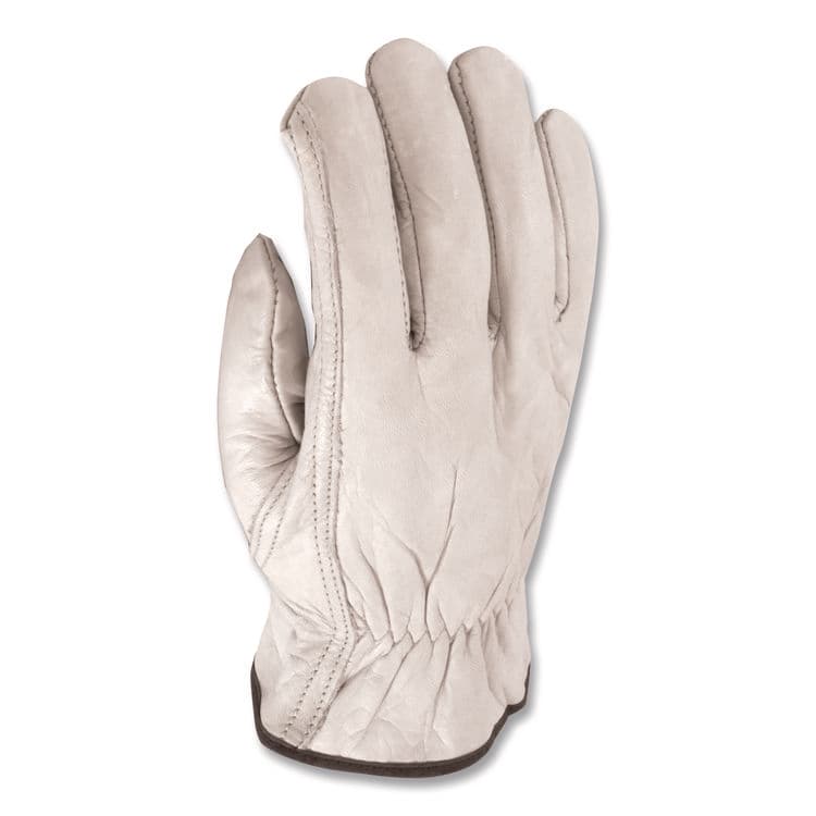PROTECTIVE INDUSTRIAL PRODUCTS Top-Grain Pigskin Leather Drivers Gloves, Gunn Cut, Keystone Thumb, Large, Gray, Pair (PID70361L) thumbnail 3