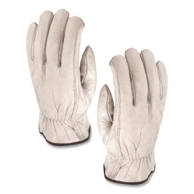 PROTECTIVE INDUSTRIAL PRODUCTS Top-Grain Pigskin Leather Drivers Gloves, Gunn Cut, Keystone Thumb, X-Large, Gray, Pair (PID70361XL) thumbnail 4