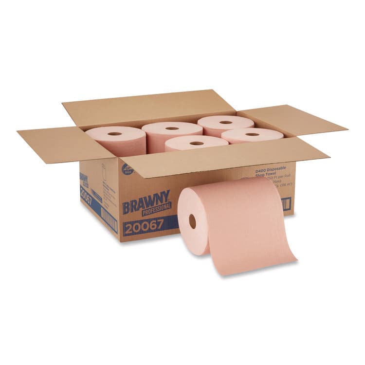 GEORGIA PACIFIC goRag Premium All-Purpose DRC Roll Wipers, 10" x 250 ft, Orange, 6/Carton (GPC20067) thumbnail 2