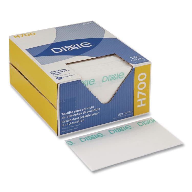 GEORGIA PACIFIC H700 Disposable Foodservice Towel, 1-Ply, 13 x 23.5, White/Green, 150/Carton (GPC29416) thumbnail 4