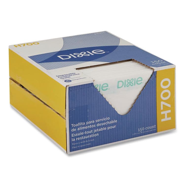 GEORGIA PACIFIC H700 Disposable Foodservice Towel, 1-Ply, 13 x 23.5, White/Green, 150/Carton (GPC29416) thumbnail 2
