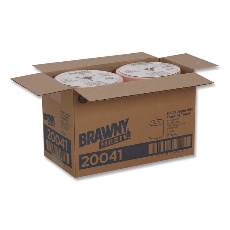 GEORGIA PACIFIC Medium-Duty Wiper Refill, 1-Ply, 10 x 13, Unscented, Orange, 200/Roll, 2 Rolls/Carton (GPC20041) thumbnail 2