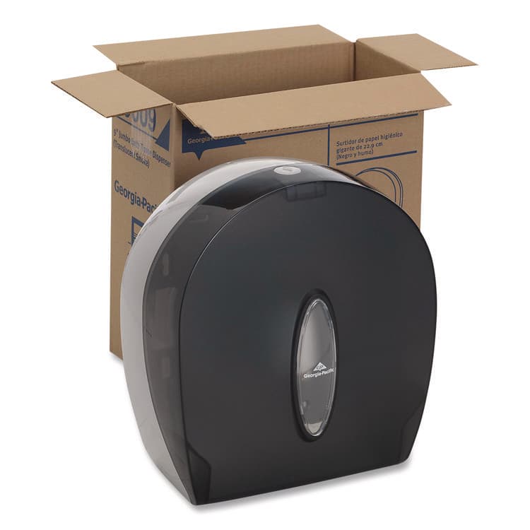 GEORGIA PACIFIC Jumbo Jr. Bathroom Tissue Dispenser, Single Roll, 10.6 x 5.4 x 11.3, Translucent Smoke (GPC59009) thumbnail 3