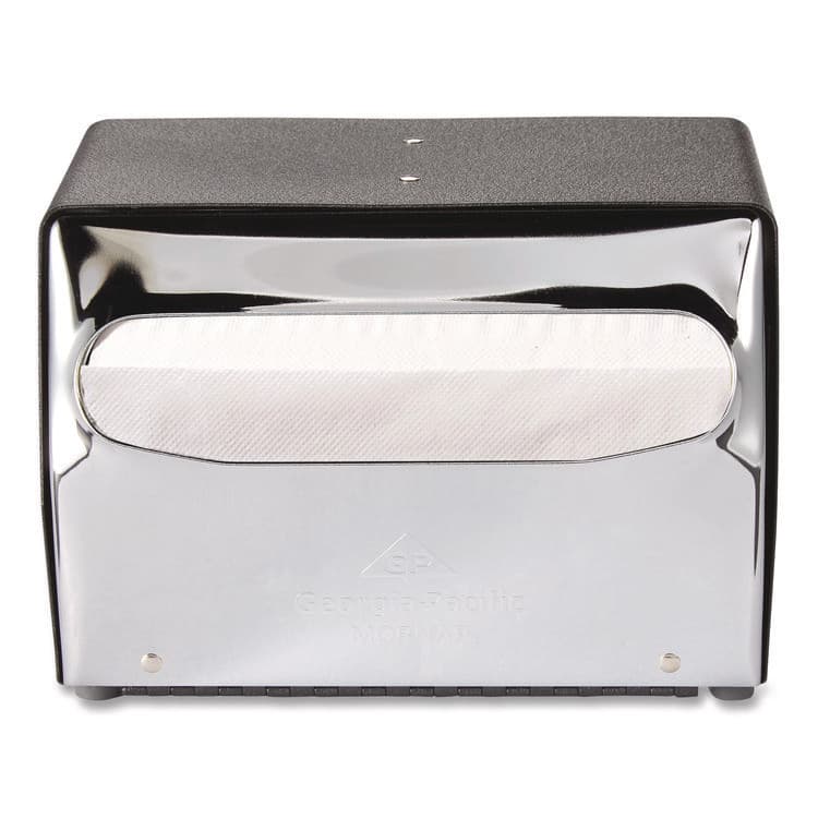 DIXIE FOOD SERVICE Tabletop Napkin Dispenser, 7.5 x 6 x 5.37, Black/Chrome (GPC51602CT) thumbnail 3