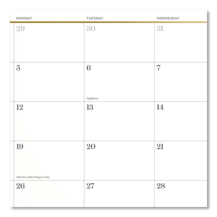 MEAD PRODUCTS Workstyle Compact Deskpad, 17.75 x 11, White Sheets, Pink Headband/Clear Corners, 12-Month (Jan-Dec): 2026 (AAG1606705) thumbnail 3