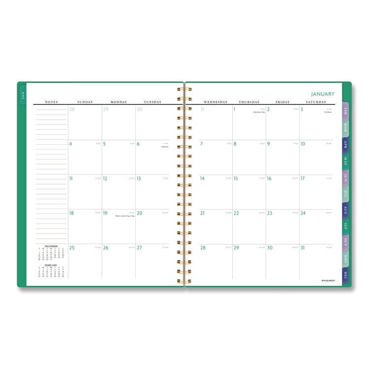 AT-A-GLANCE Badge Geo Weekly/Monthly Planner, 11 x 8.5, Green Cover, 13-Month (Jan-Jan): 2026 (AAG1753G905) thumbnail 3