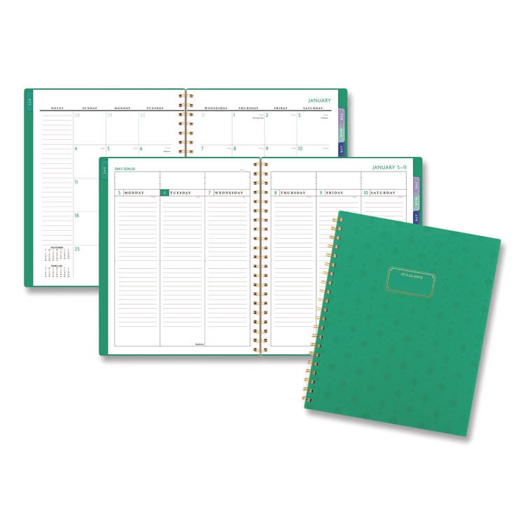 AT-A-GLANCE Badge Geo Weekly/Monthly Planner, 11 x 8.5, Green Cover, 13-Month (Jan-Jan): 2026 (AAG1753G905) thumbnail 4