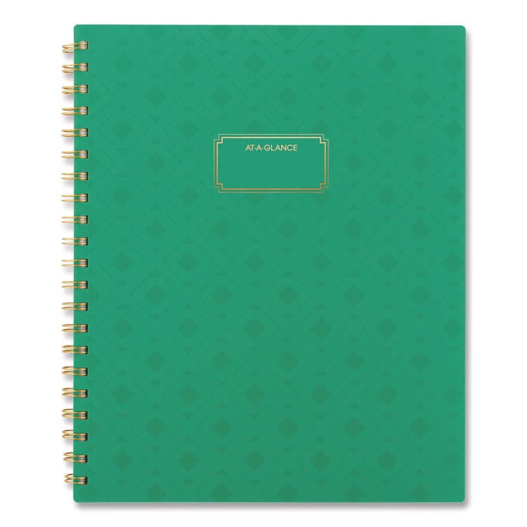 AT-A-GLANCE Badge Geo Weekly/Monthly Planner, 11 x 8.5, Green Cover, 13-Month (Jan-Jan): 2026 (AAG1753G905)