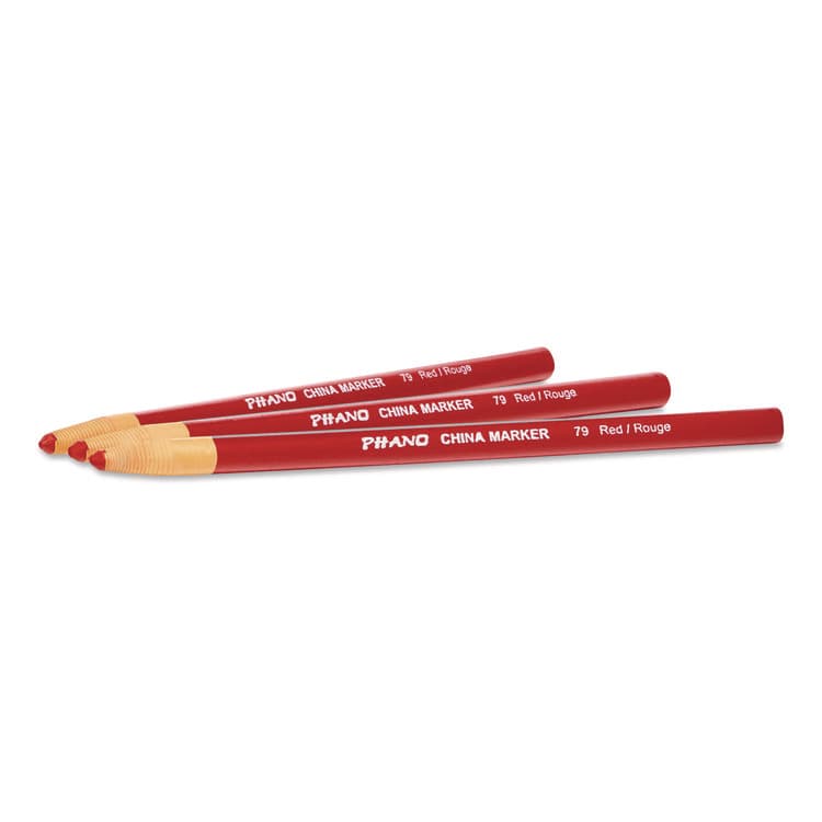 DIXON TICONDEROGA CO. China Marker, 0.37" x 7", Red, 12/Pack (DIX000790002) thumbnail 3