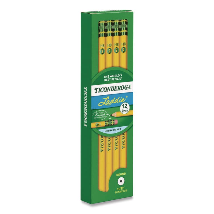 DIXON TICONDEROGA CO. Ticonderoga Laddie Woodcase Pencil with Microban, HB (#2), Black Lead, Yellow Barrel, 12/Pack (DIX133040002) thumbnail 2