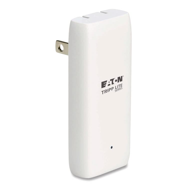 EATON CORPORATION Flat One-Port USB-C Wall Charger with GaN Technology, White (TRPU280WF120C1G)