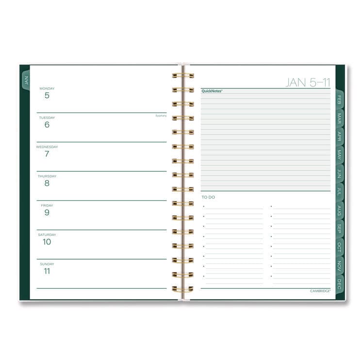 MEAD PRODUCTS Emerald Isle Weekly/Monthly Planner, 8.5 x 5.5, Green Marbled Cover, 12-Month (Jan-Dec): 2026 (AAG1758200) thumbnail 2