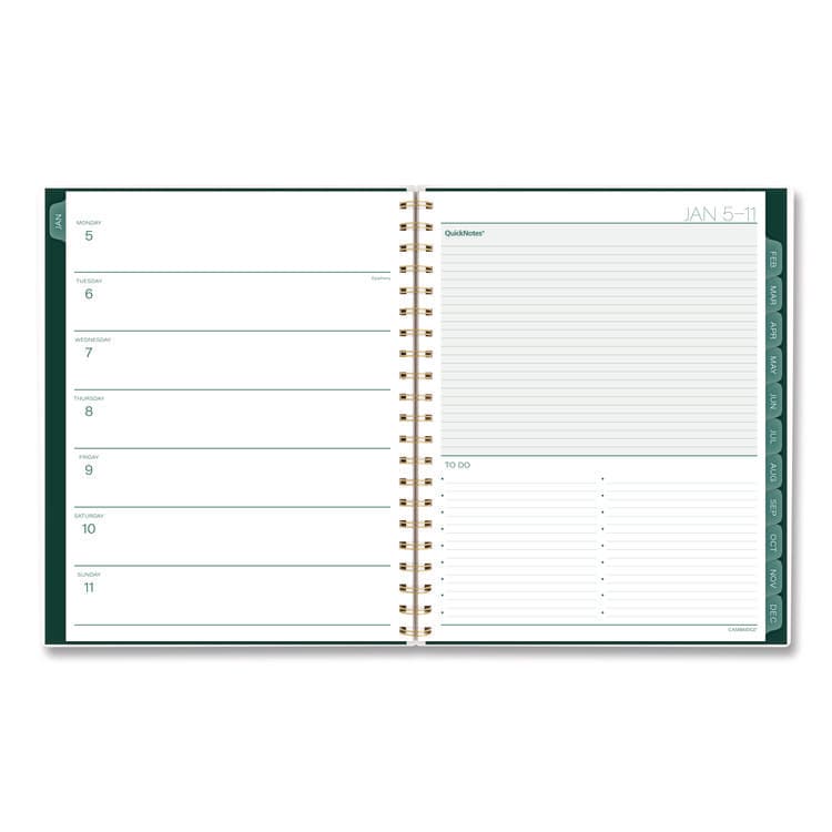 MEAD PRODUCTS Emerald Isle Weekly/Monthly Planner, 11 x 8.5, Green Marbled Cover, 12-Month (Jan-Dec): 2026 (AAG1758905) thumbnail 2