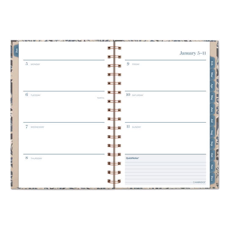 MEAD PRODUCTS Elizabeth Weekly/Monthly Planner, 8.5 x 5.5, Floral Artwork, Blue Cover, 12-Month (Jan-Dec): 2026 (AAG1763200) thumbnail 2