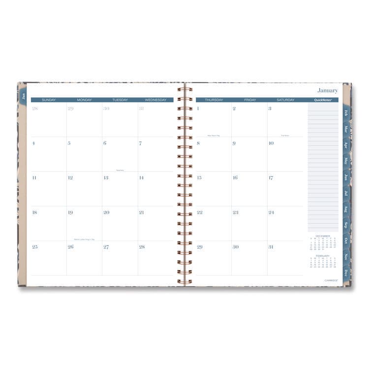 MEAD PRODUCTS Elizabeth Weekly/Monthly Planner, 11 x 8.5, Floral Artwork, Blue Cover, 12-Month (Jan-Dec): 2026 (AAG1763905) thumbnail 3