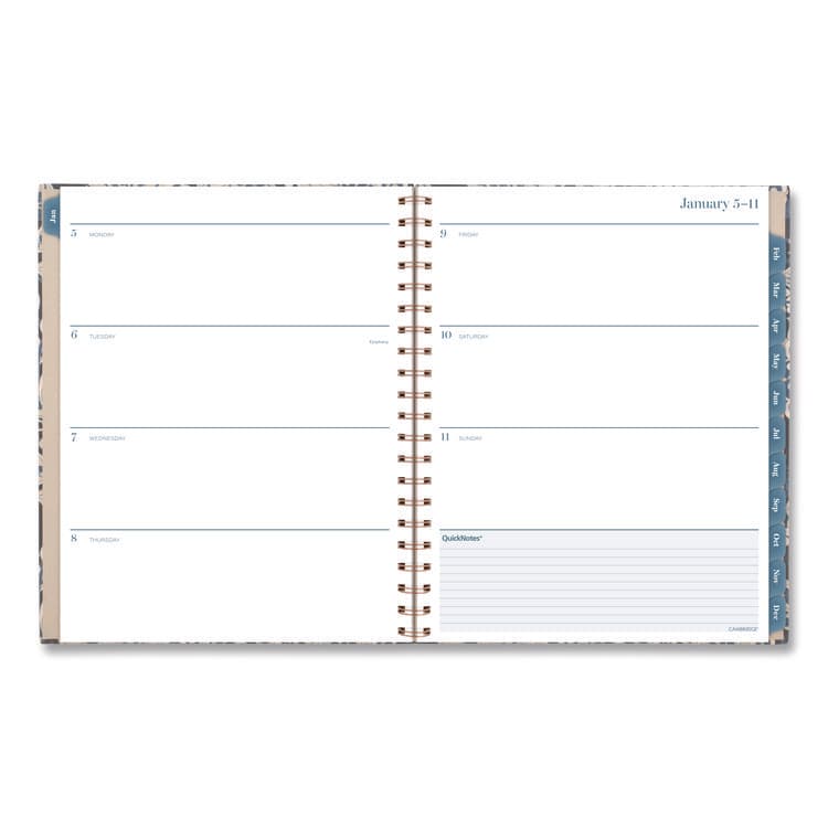 MEAD PRODUCTS Elizabeth Weekly/Monthly Planner, 11 x 8.5, Floral Artwork, Blue Cover, 12-Month (Jan-Dec): 2026 (AAG1763905) thumbnail 2