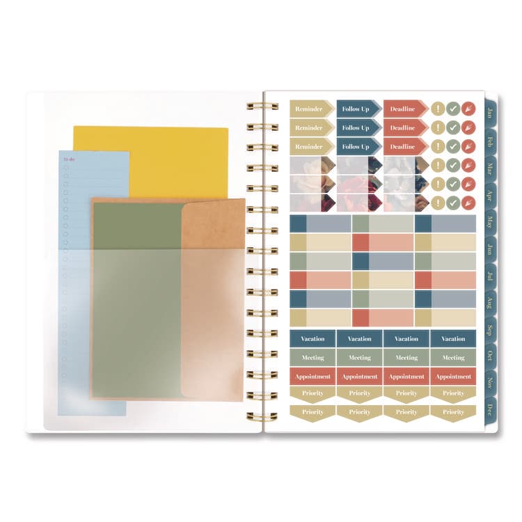 MEAD PRODUCTS Midnight Garden Weekly/Monthly Planner, 8.5 x 5.5, Floral Artwork, Black/Pink/Green Cover, 12-Month (Jan-Dec): 2026 (AAG1768200) thumbnail 4