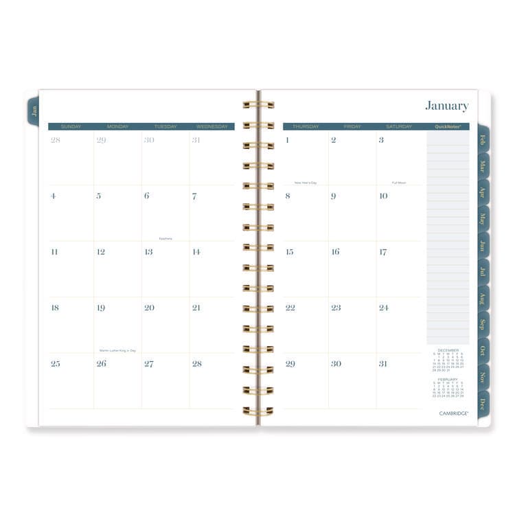 MEAD PRODUCTS Midnight Garden Weekly/Monthly Planner, 8.5 x 5.5, Floral Artwork, Black/Pink/Green Cover, 12-Month (Jan-Dec): 2026 (AAG1768200) thumbnail 3