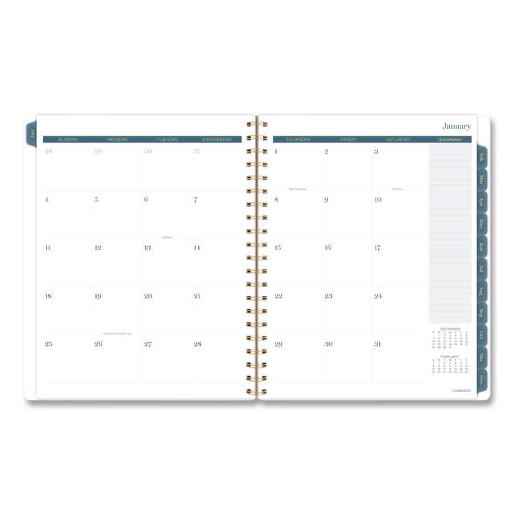 MEAD PRODUCTS Midnight Garden Weekly/Monthly Planner, 11 x 8.5, Floral Artwork, Black/Pink/Green Cover, 12-Month (Jan-Dec): 2026 (AAG1768905) thumbnail 3