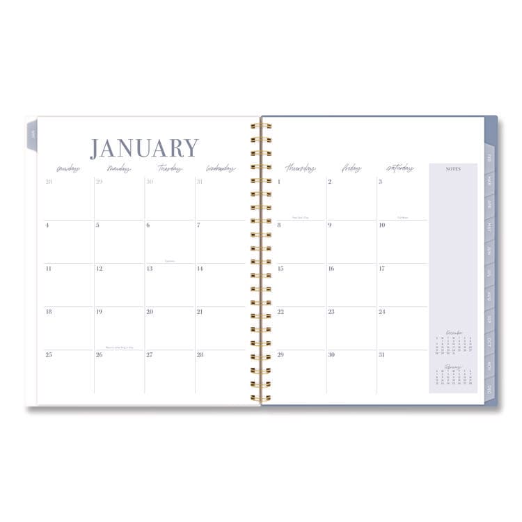MEAD PRODUCTS Weekly/Monthly Calista Floral Planners, 11 x 8.5, Floral Artwork, Blue/Purple/Green Cover, 13 Month: Jan 2026 to Jan 2027 (AAGLB40905) thumbnail 3