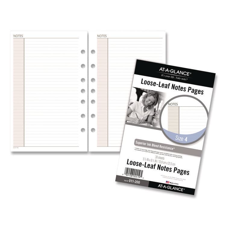 AT-A-GLANCE Lined Notes Pages for Planners/Organizers, 8.5 x 5.5, White Sheets, Undated, 30 Sheets (AAG011200) thumbnail 4