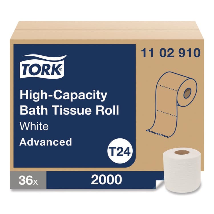 ESSITY Advanced High-Capacity Bath Tissue, Septic Safe, One-Ply, White, 2,000 Sheets/Roll, 36 Rolls/Carton (TRK1102910)