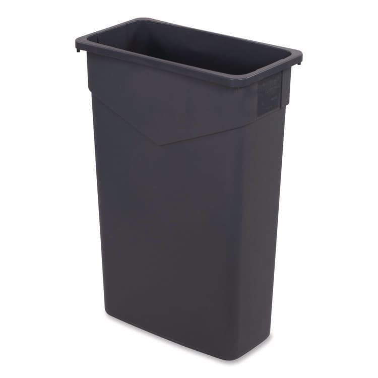 CFS BRANDS TrimLine Rectangle Waste Container, 23 gal, Plastic, Gray, 4/Carton (CFS34202323)