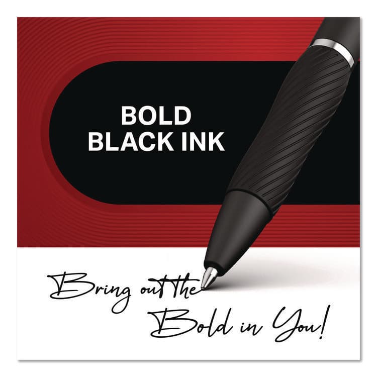 SANFORD S-Gel High-Performance Gel Pen, Retractable, Medium 0.7 mm, Black Ink, Black Barrel, 8/Pack (SAN2096139) thumbnail 2