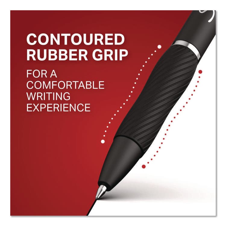 SANFORD S-Gel High-Performance Gel Pen, Retractable, Medium 0.7 mm, Black Ink, Black Barrel, 8/Pack (SAN2096139) thumbnail 4