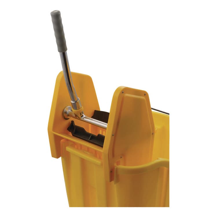 CFS BRANDS OmniFit Mop Bucket with Down Press Wringer, 35 qt, Yellow (CFS4690404) thumbnail 3