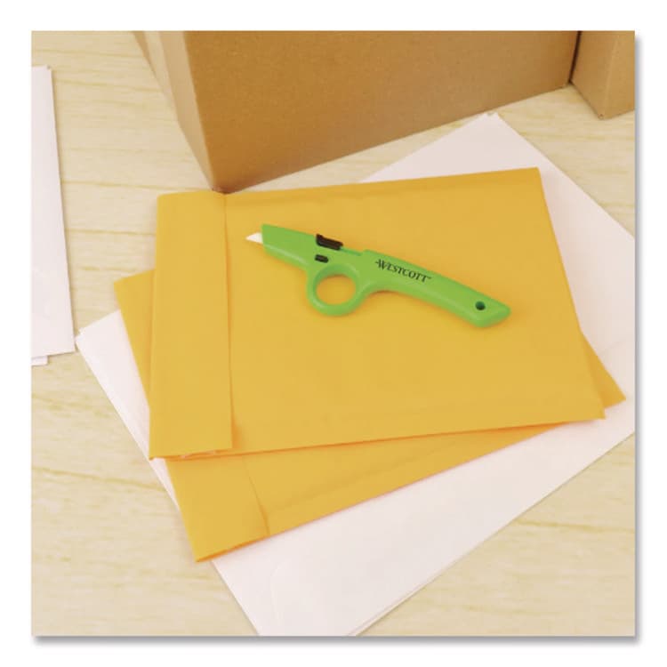 ACME UNITED CORPORATION Full Size Retractable Box Cutter, Plastic Handle, Green, 6/Box (ACM17530) thumbnail 4