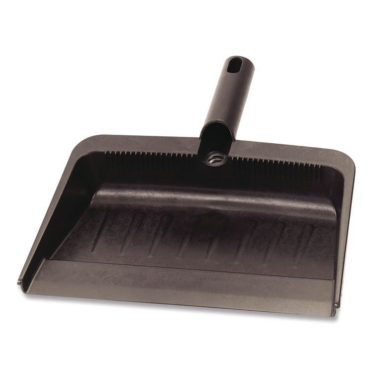 CFS BRANDS Flo-Pac Flexible Plastic Dustpan, 8 x 12, Plastic, Black (CFS36143703)