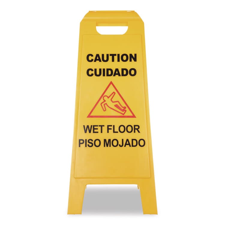 CFS BRANDS Wet Floor Sign (English/Spanish), 11 x 25 x 25, Yellow (CFS3690000) thumbnail 2